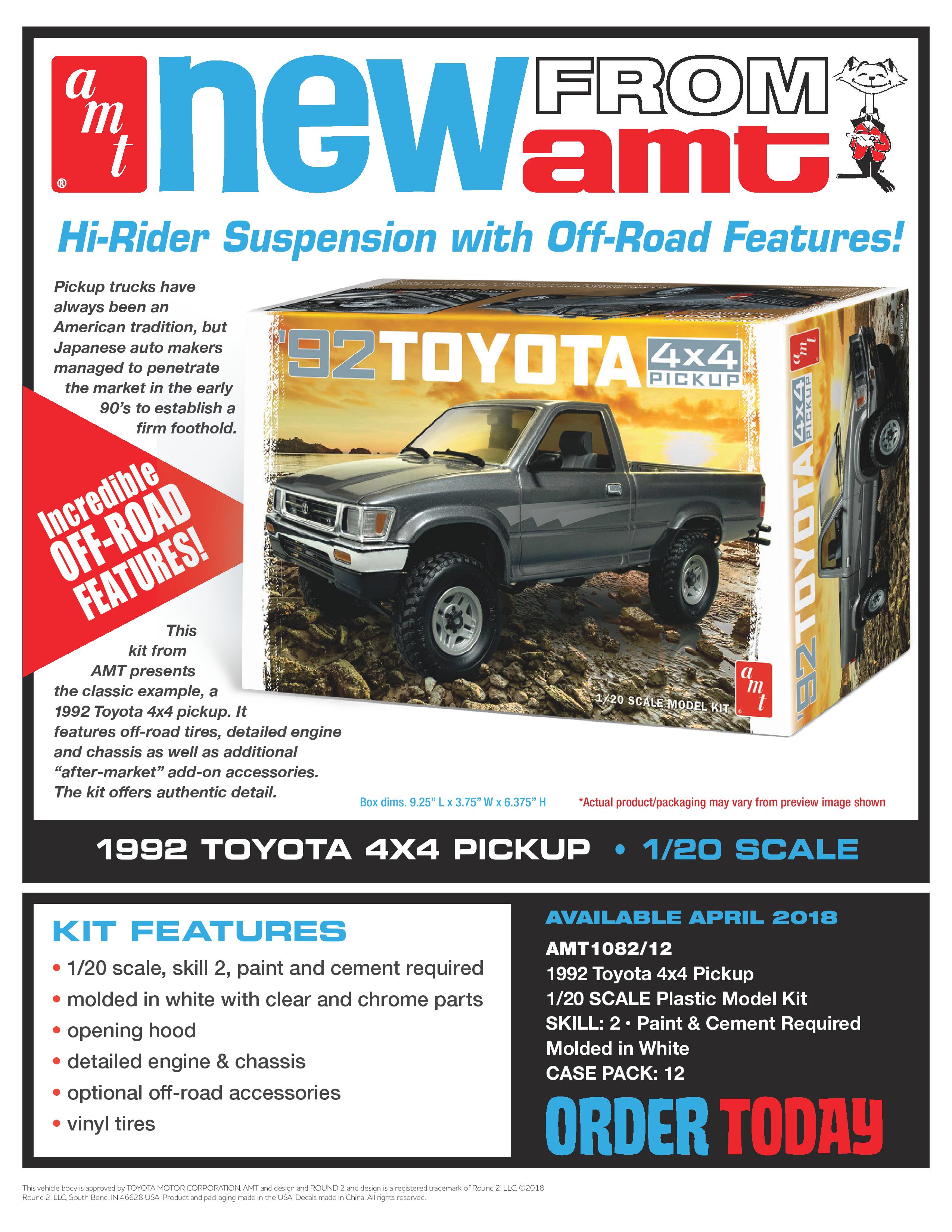1/20 AMT 1992 Toyota 4x4 Pickup - Truck Kit News & Reviews - Model Cars  Magazine Forum