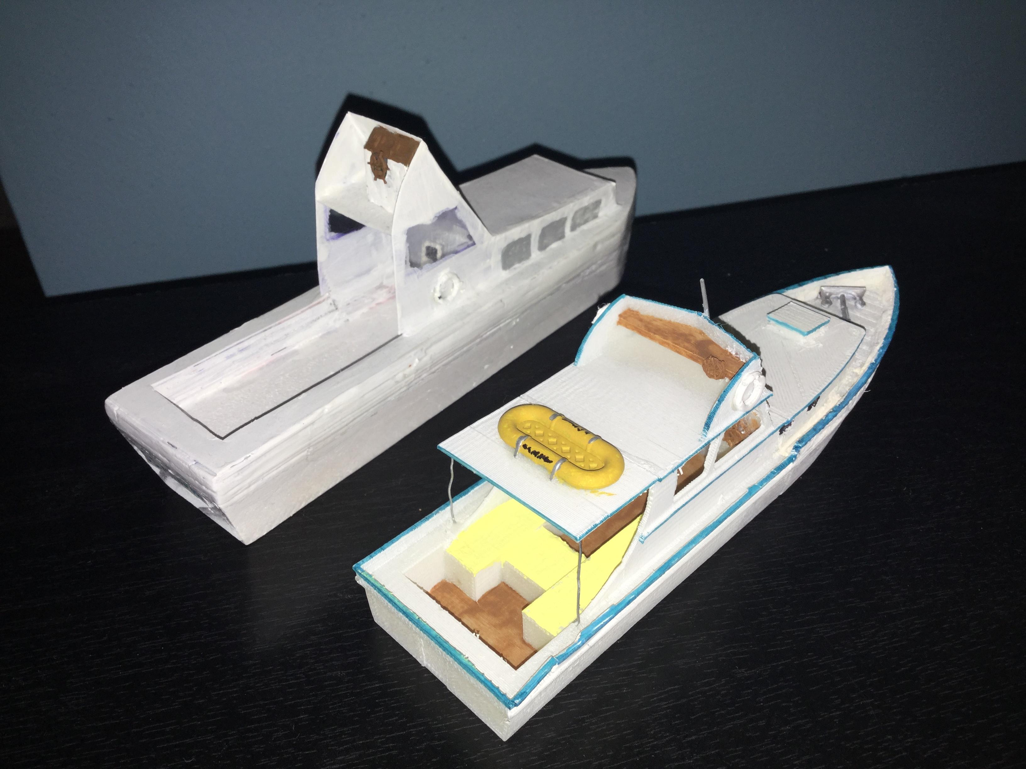 Nidale Model Scale 1/72 Fishing Boat Model Mini Fishing Boat Model