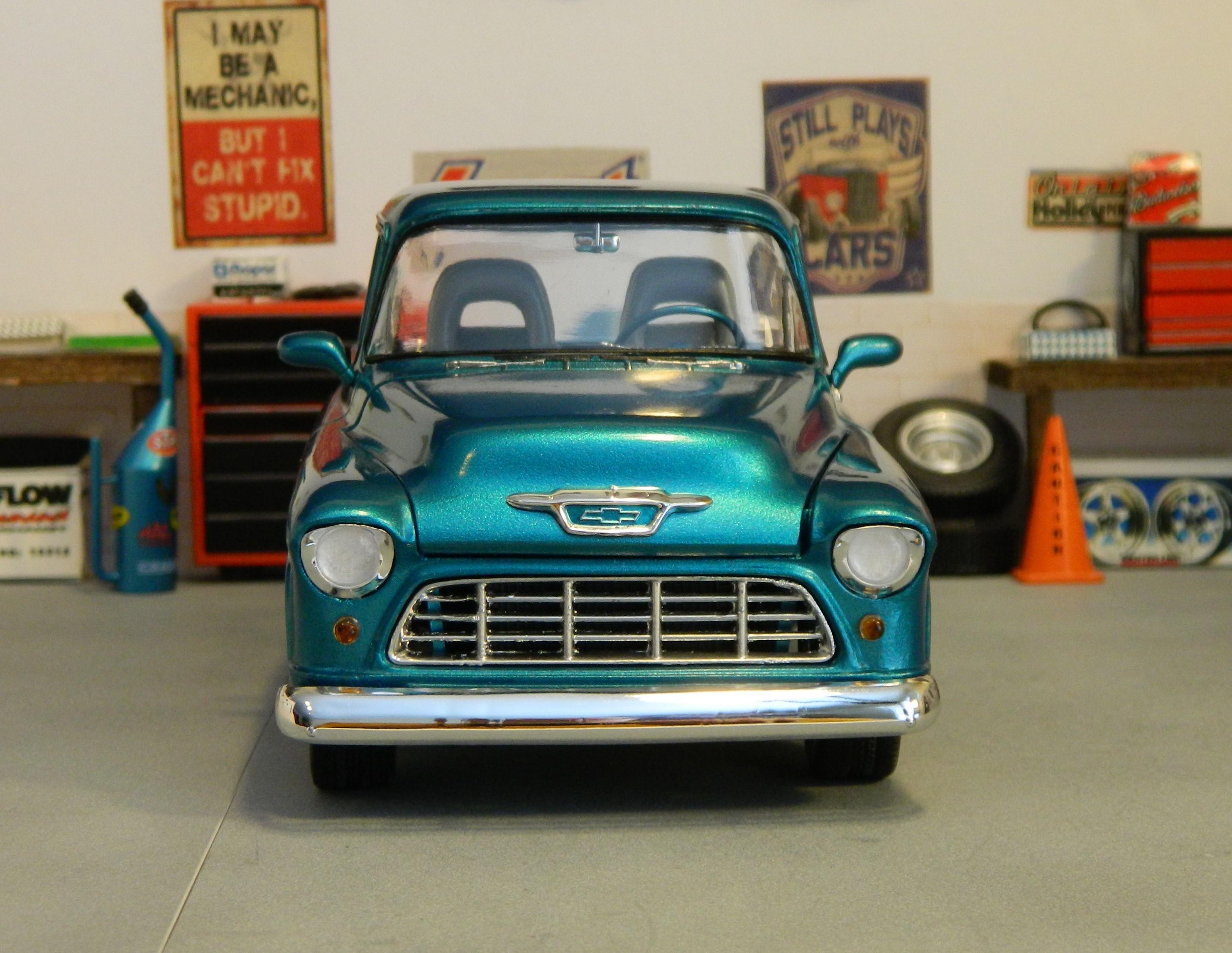 AMT 1955 Chevy Cameo. Kitbash with Revell Chevy SSR. - Model Trucks ...